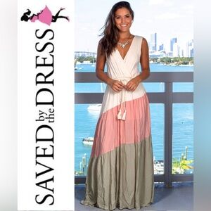 "Saved By The Dress" Colorblock Goddess Maxi, size Small, LIKE NEW